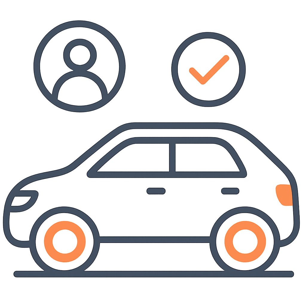 Ilustración de selección de auto